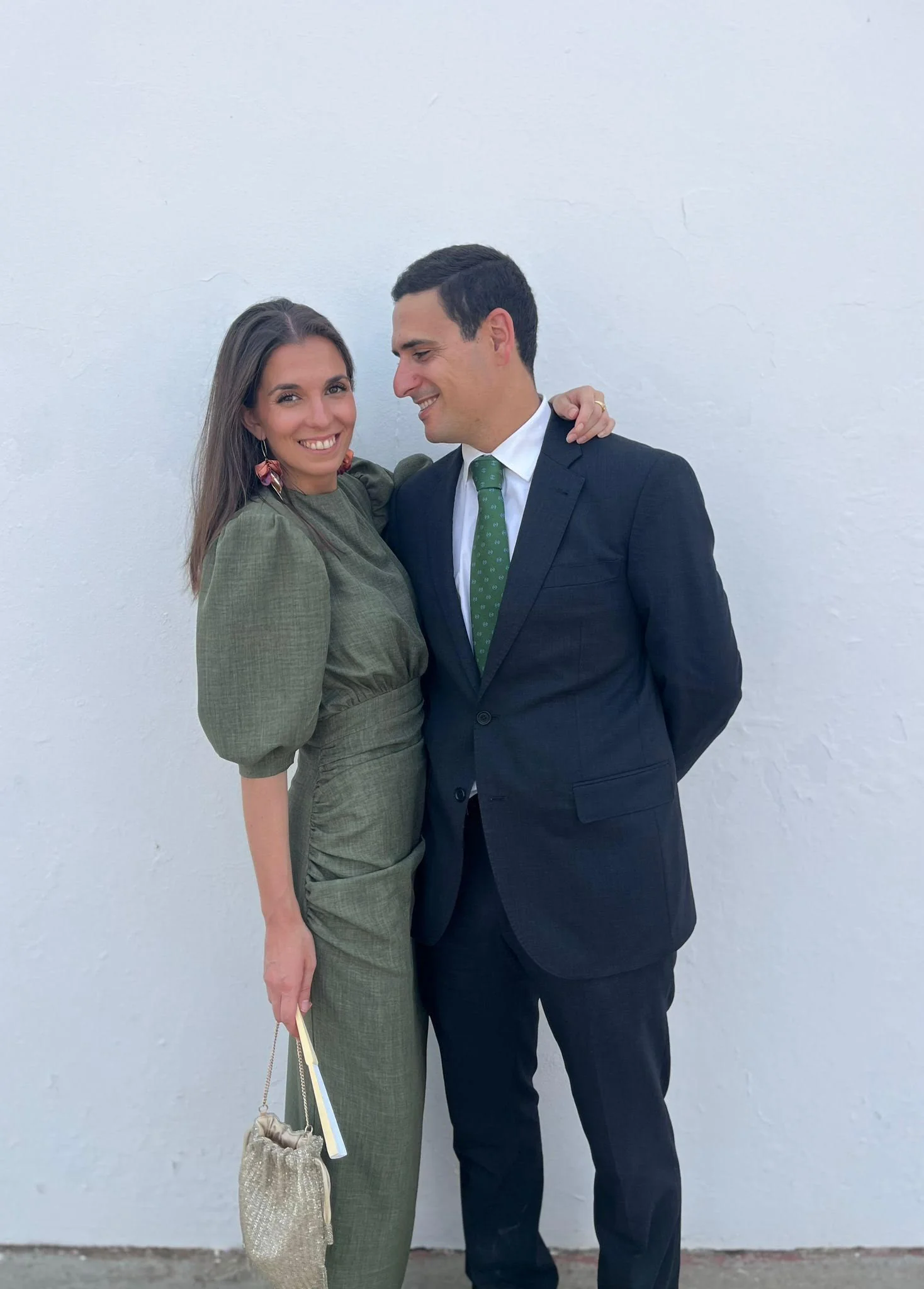 Lourdes y Ángel en una boda