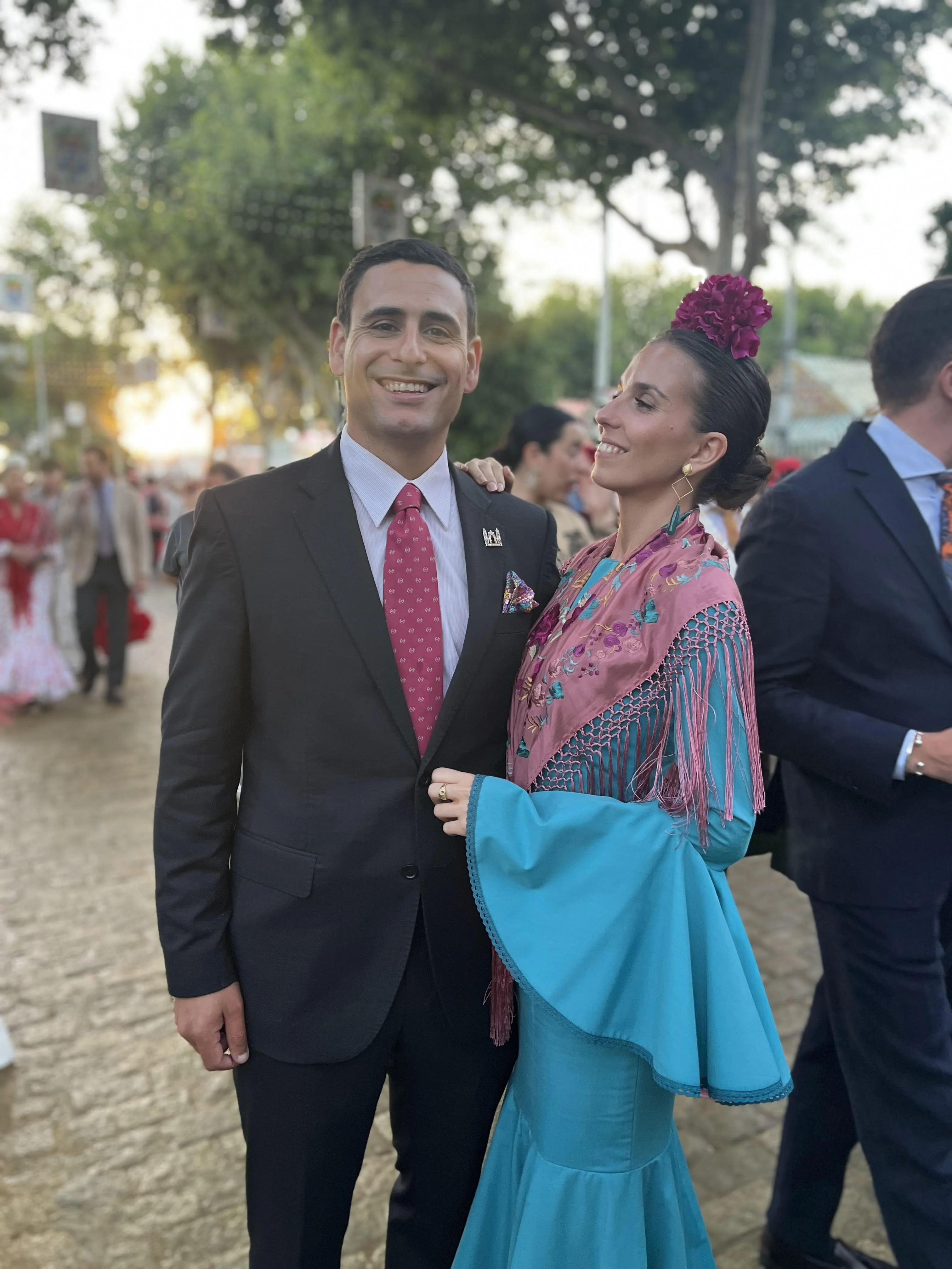 Lourdes y Ángel en la Feria de Sevilla