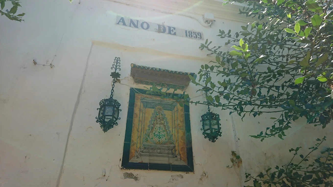 Azulejo Virgen del Rocío, año 1859
